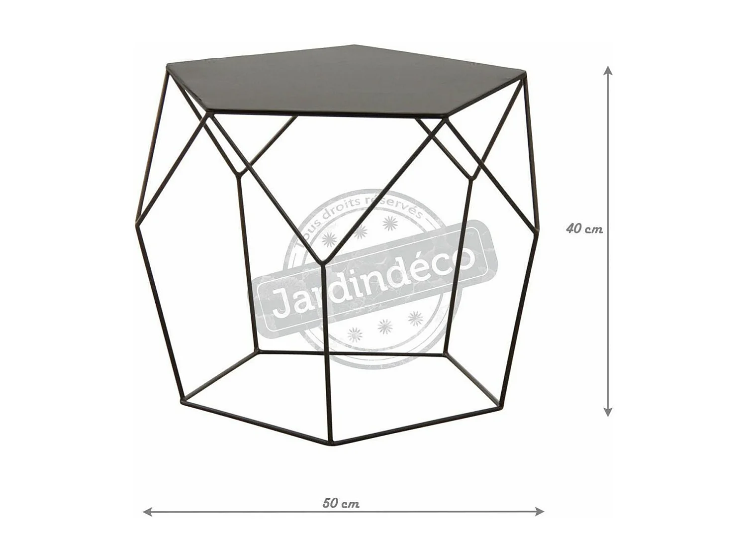 Table basse design en métal noir