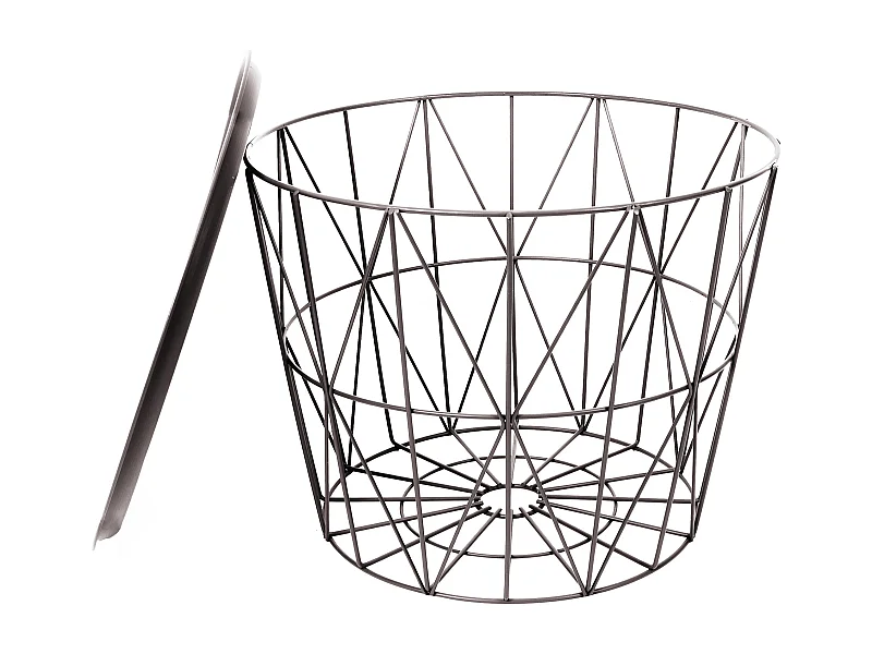 Table Filaire Metal Taupe Diametre 50cm