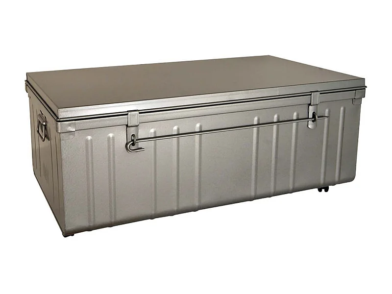 Table basse en acier sur roulettes Habitat 90 cm