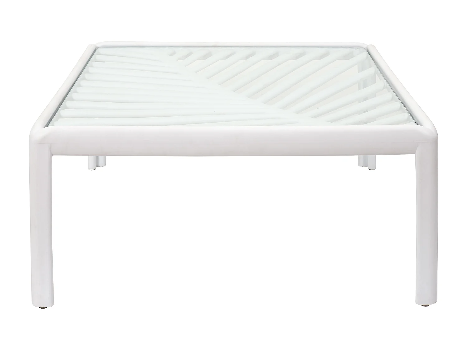 Table Basse Outdoor Ibiza Blanc Blanc, Transparent