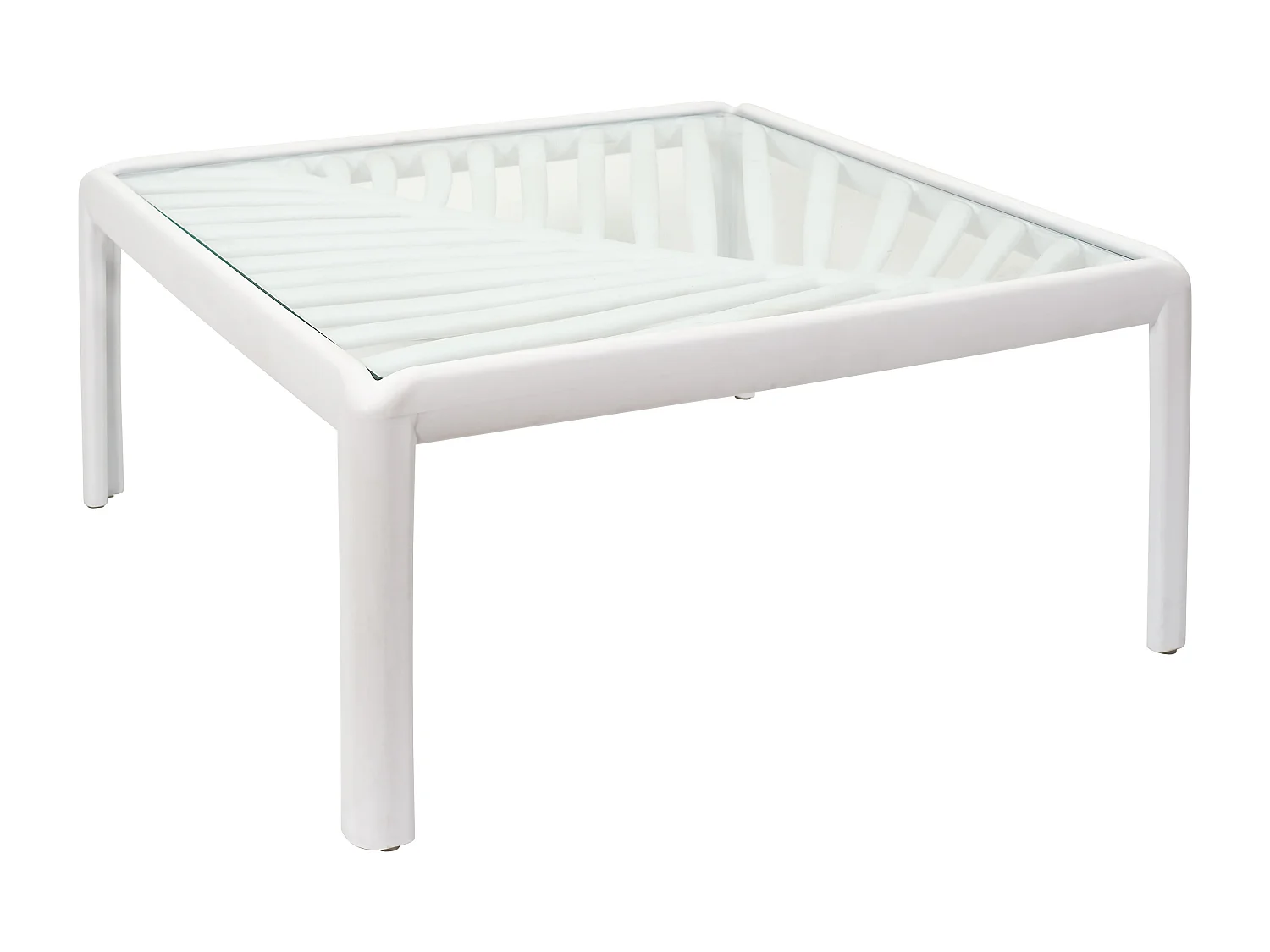 Table Basse Outdoor Ibiza Blanc Blanc, Transparent