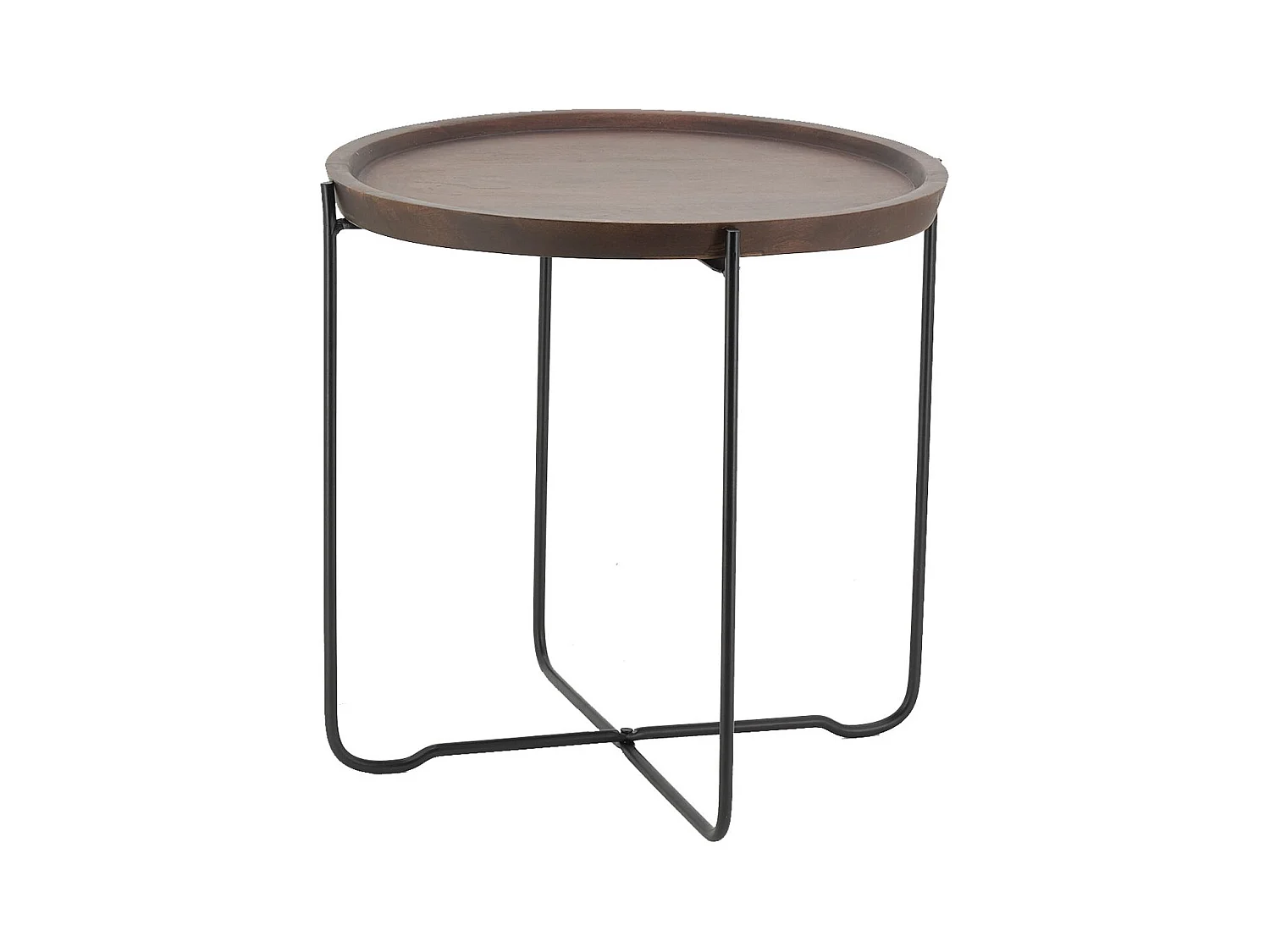 Table pliable en métal et manguier