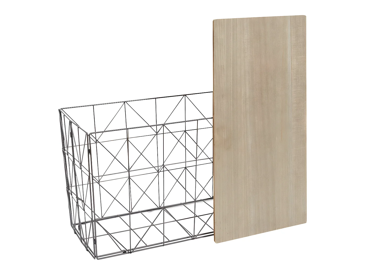 Table d'appoint pliable filaire plateau en bois