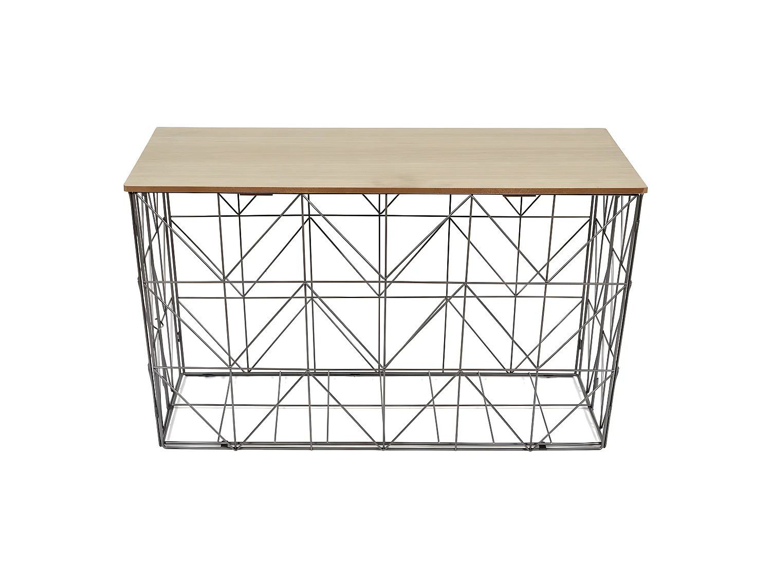 Table d'appoint pliable filaire plateau en bois