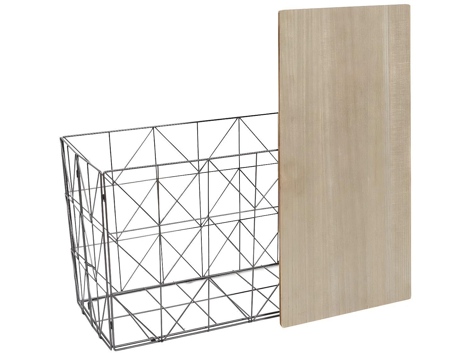 Table d'appoint pliable filaire plateau en bois