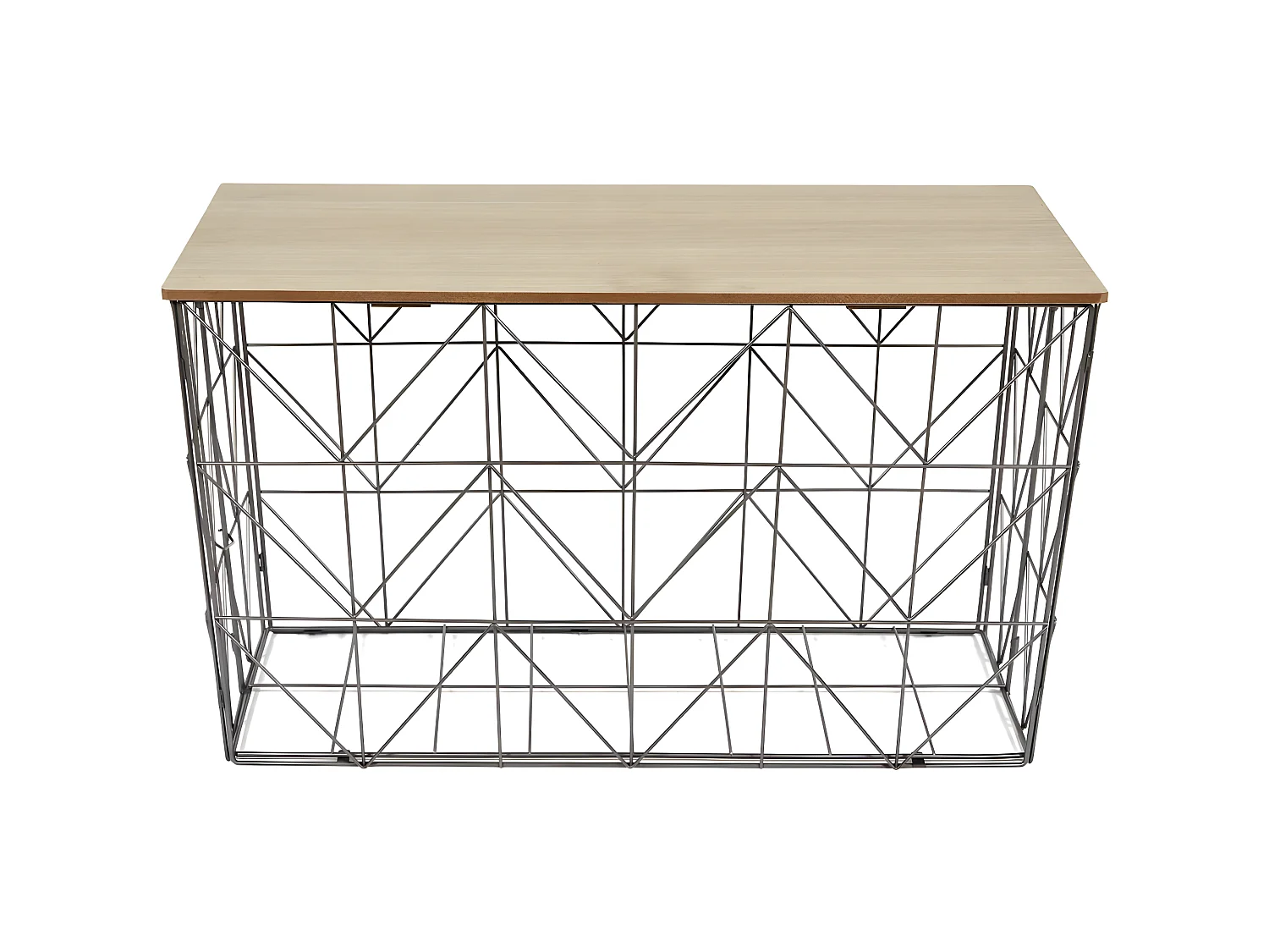 Table d'appoint pliable filaire plateau en bois