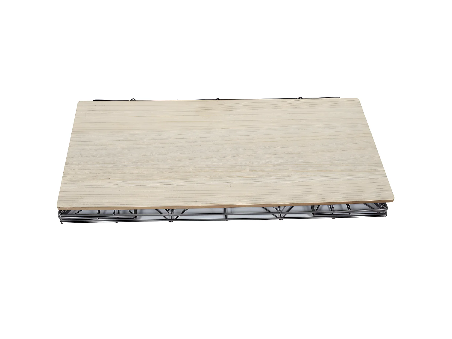 Table d'appoint pliable filaire plateau en bois