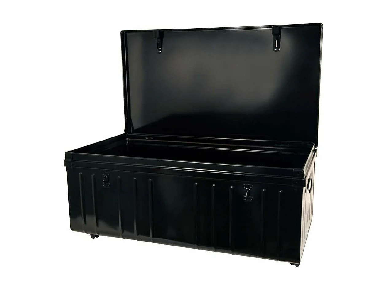 Table basse en acier sur roulettes Habitat 90 cm