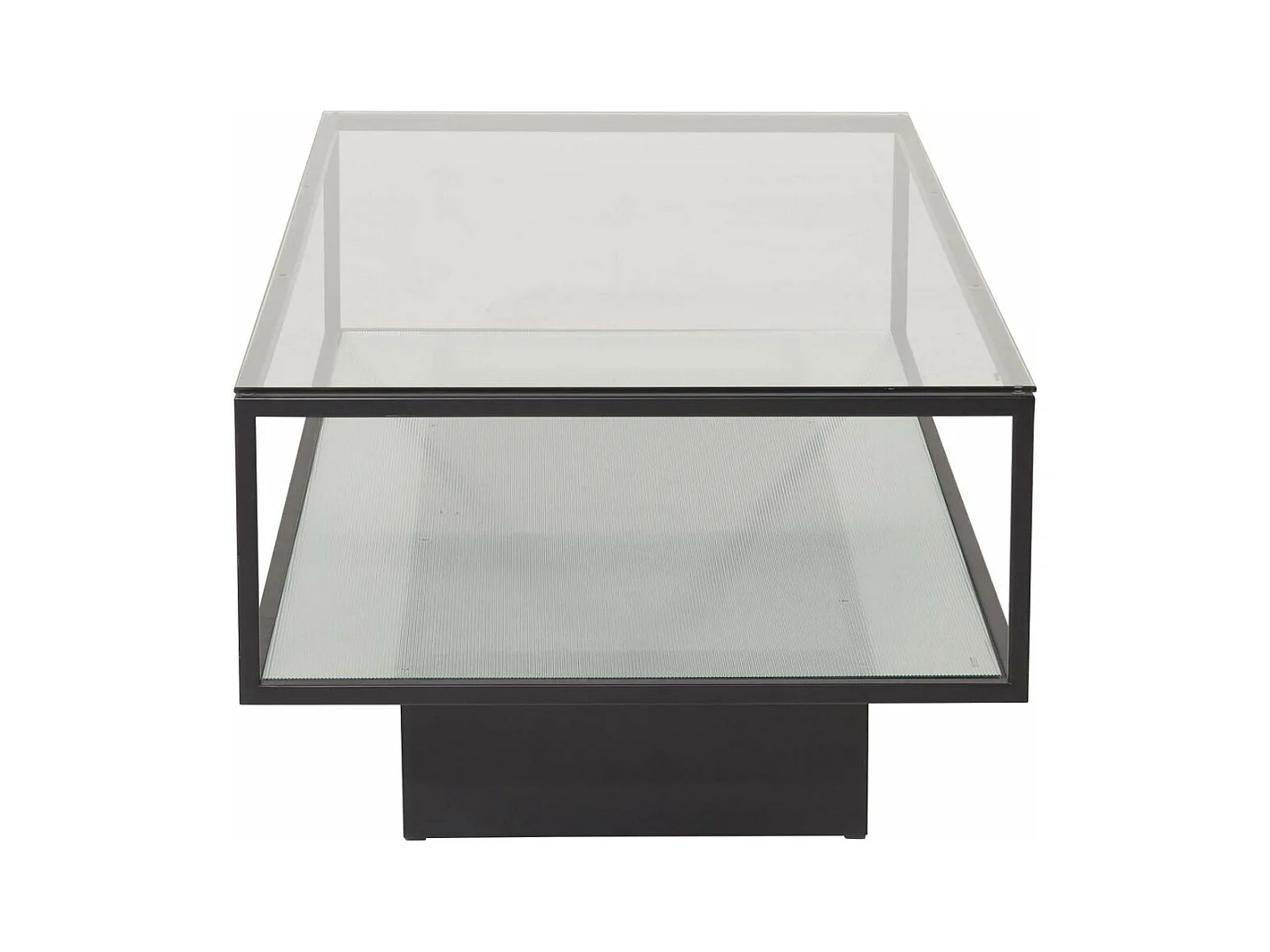 Couchtisch aus Glas und Stahl Maglehem