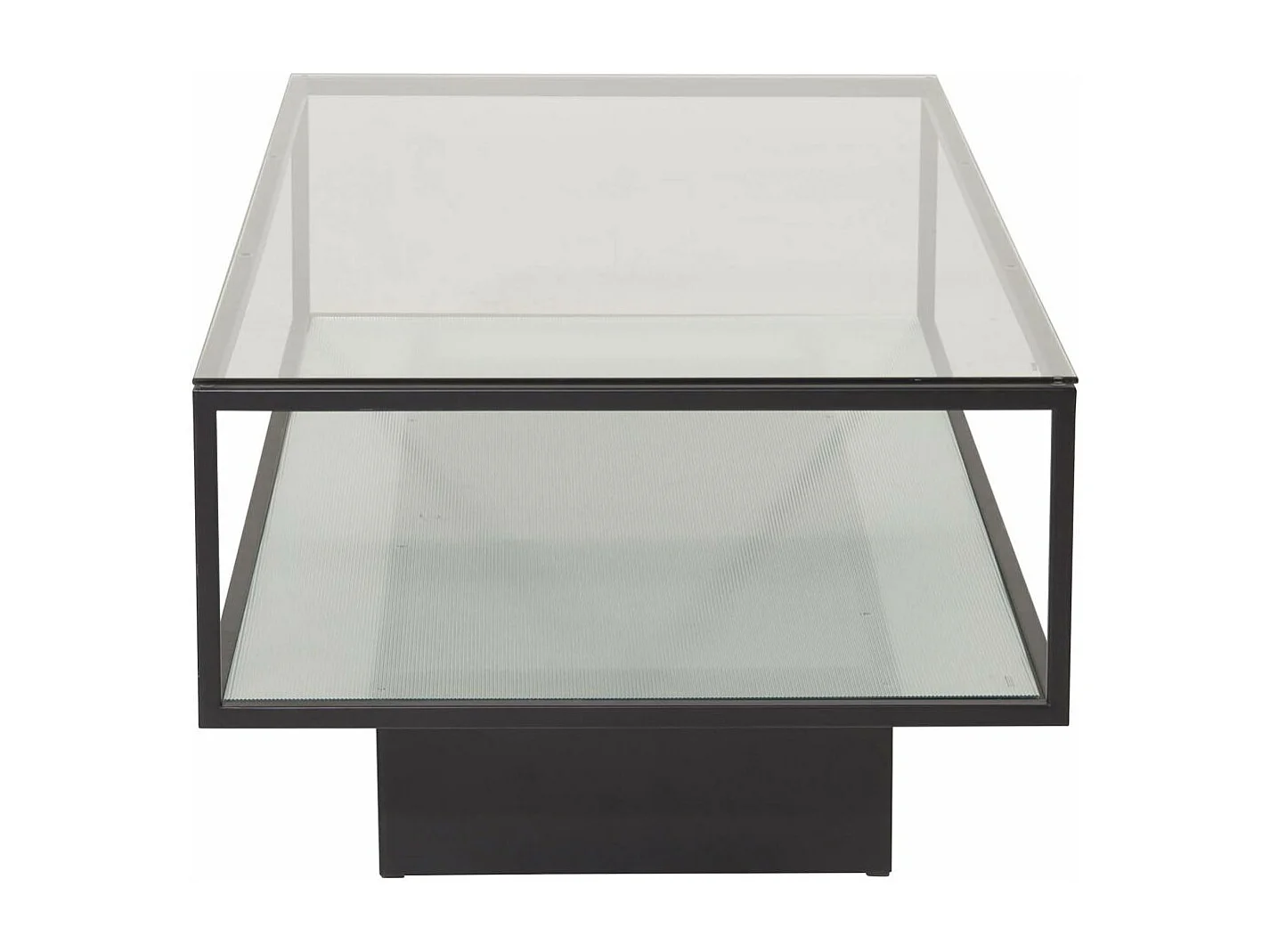 Table Basse Design en Verre "Maglehem" 130cm Noir