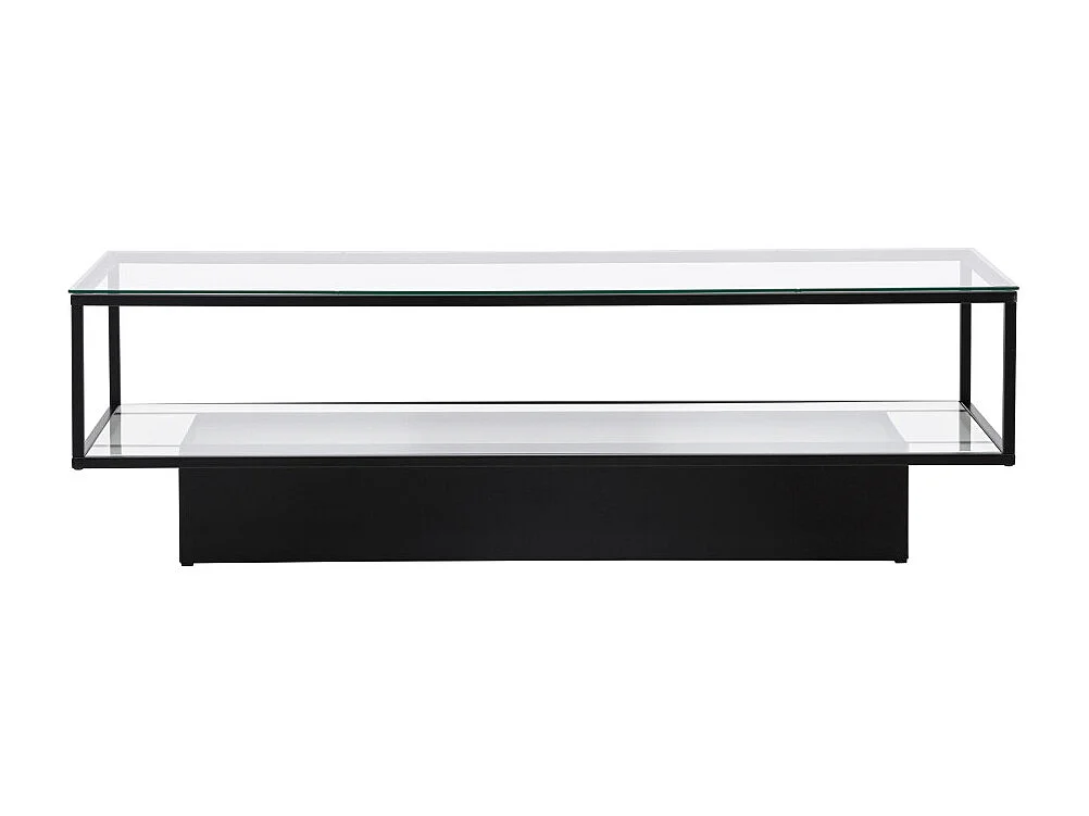 Maglehem salontafel met plank 60x130 cm glas.