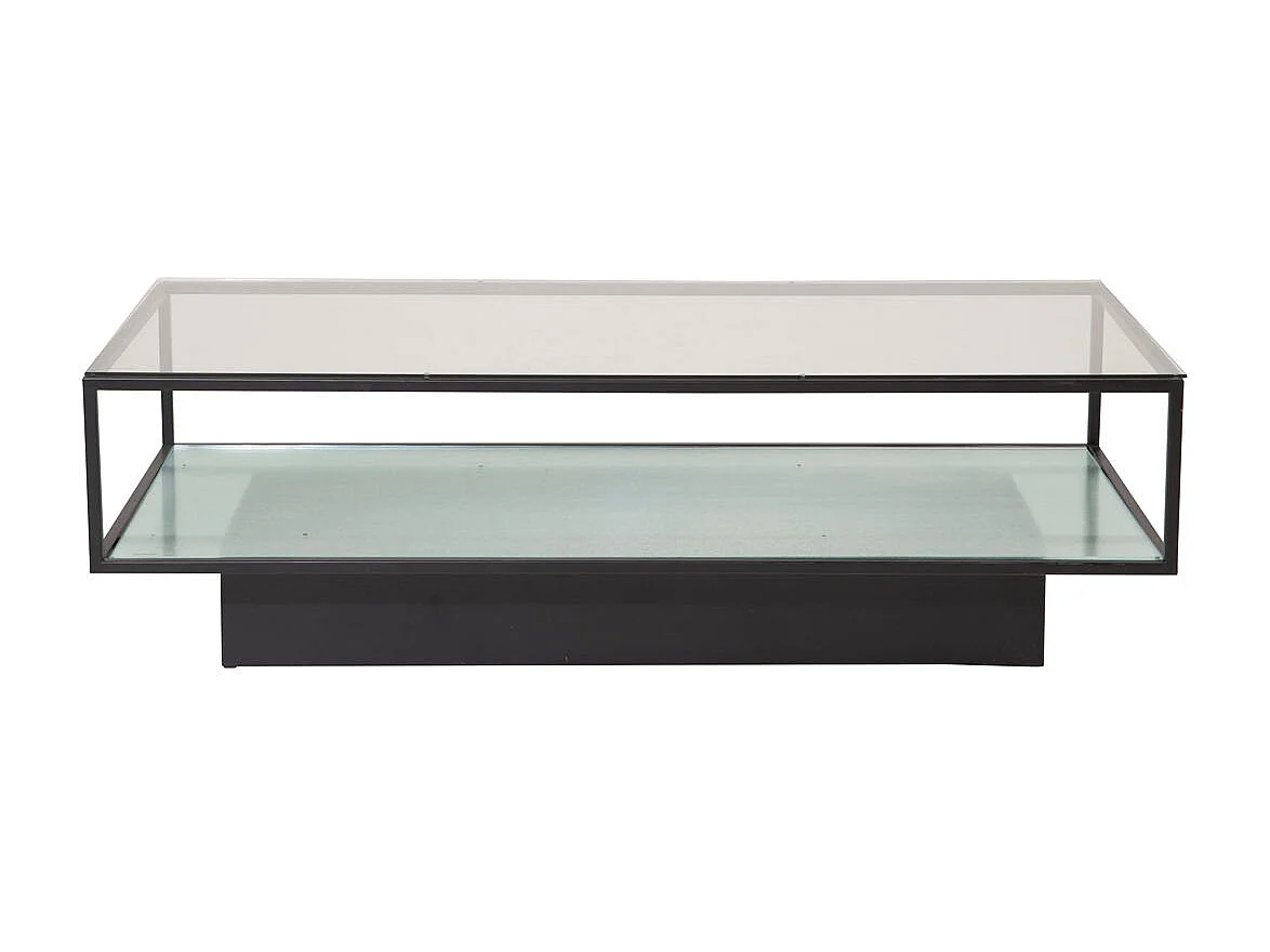 Maglehem Table basse avec plateau 60x130 cm, verre.