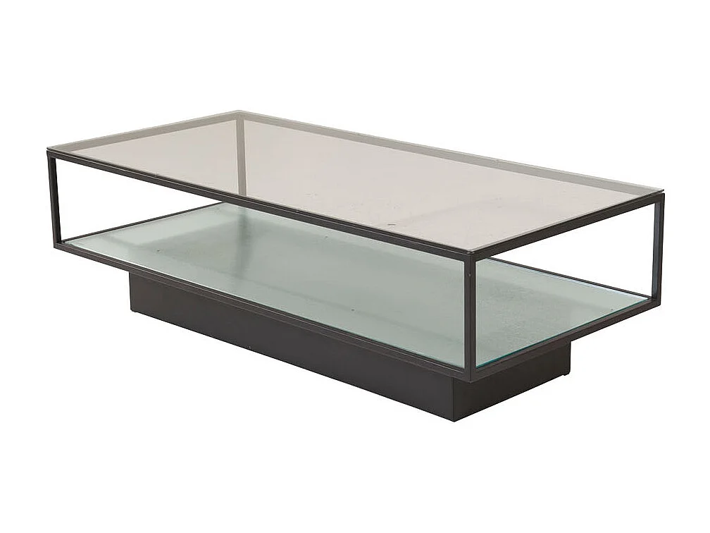 Maglehem Table basse avec plateau 60x130 cm, verre.
