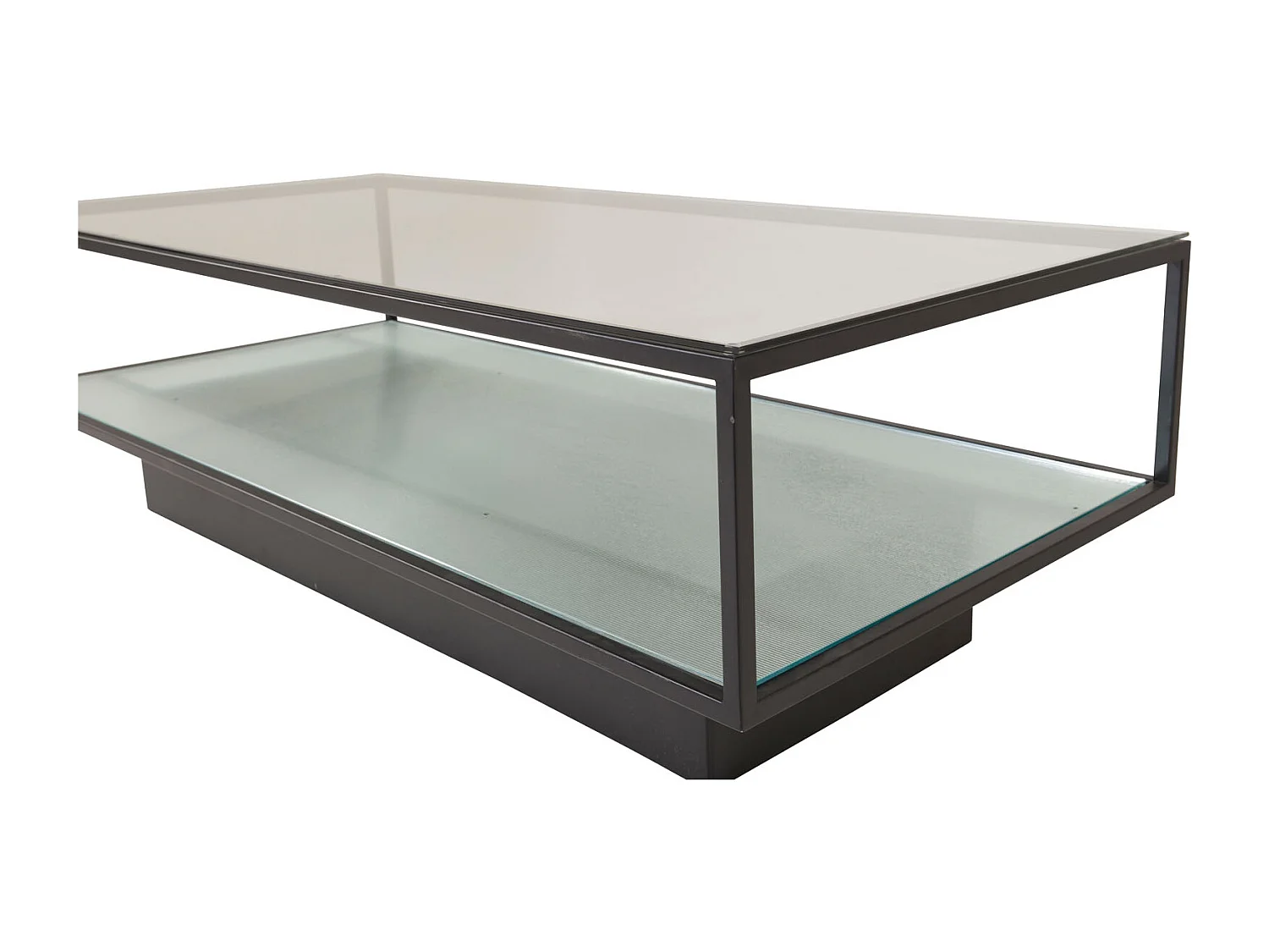 Maglehem Table basse avec plateau 60x130 cm, verre.
