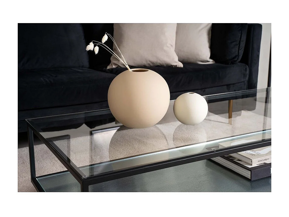 Maglehem Table basse avec plateau 60x130 cm, verre.