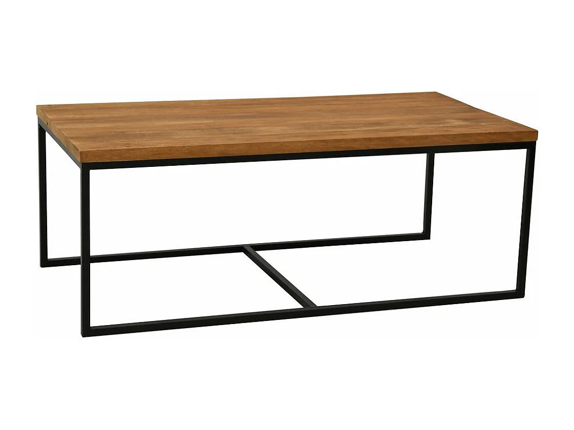 Tables basses modulables en bois recyclé et métal LOFT (Lot de 3)