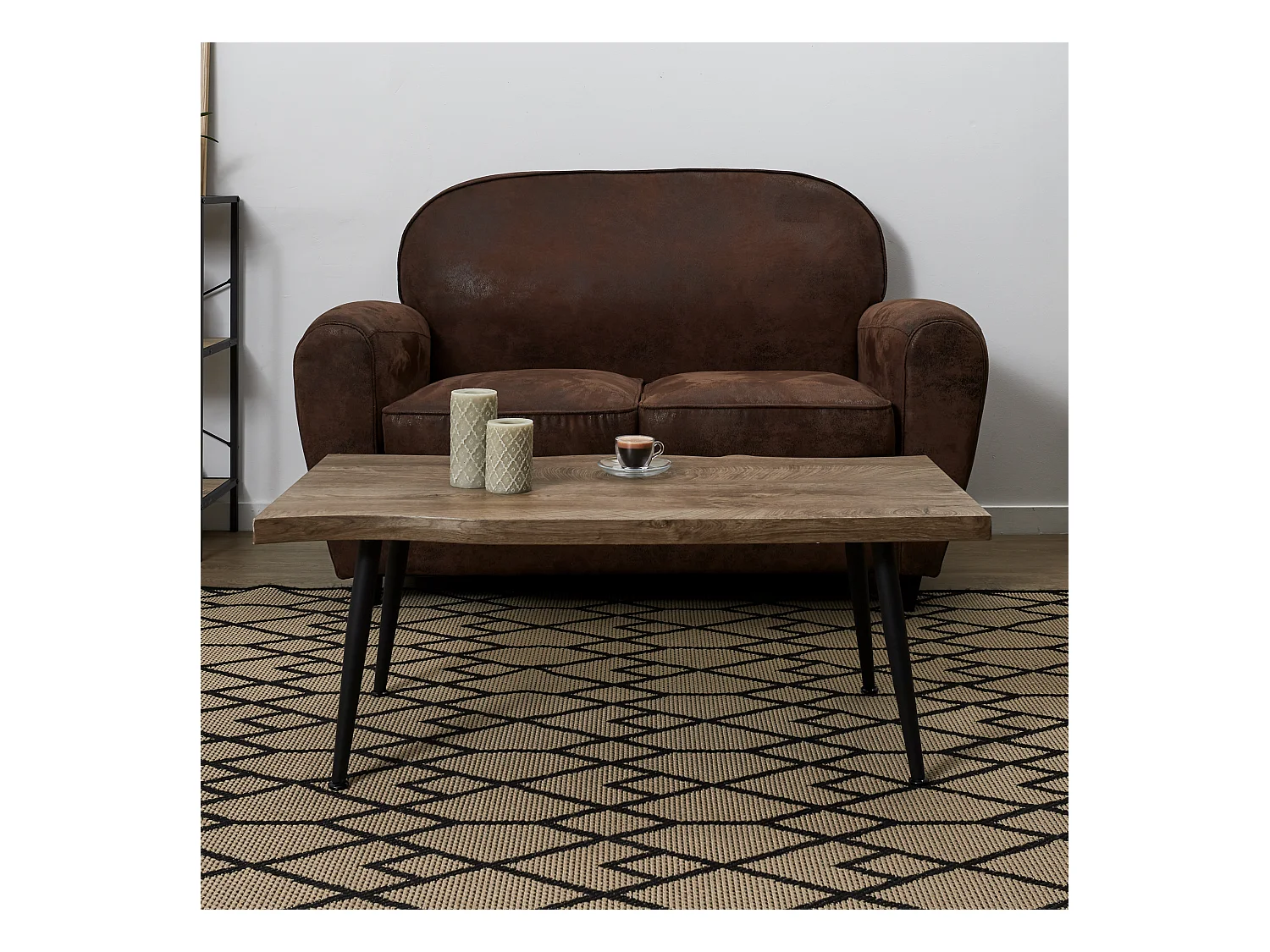 Table Basse Forest Noir Noir, Marron