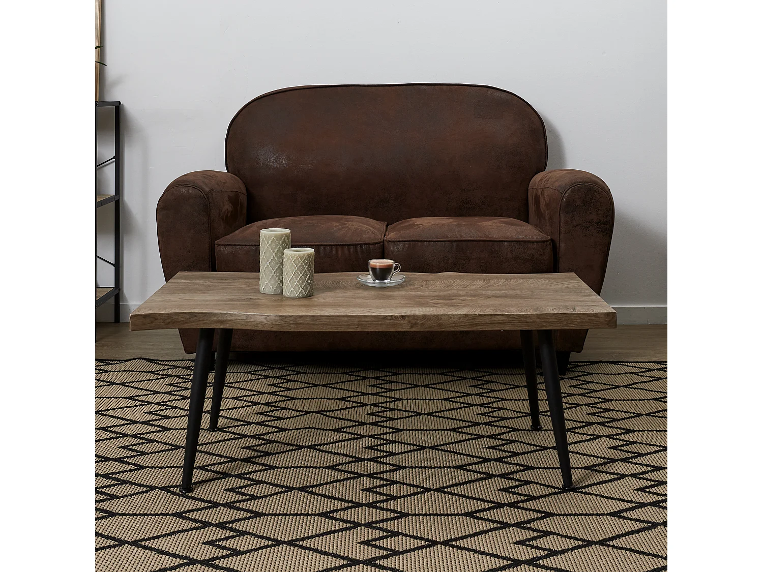 Table Basse Forest Noir Noir, Marron