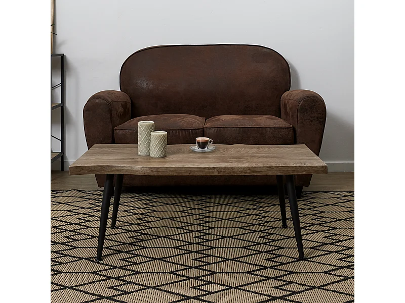 Table Basse Forest Noir Noir, Marron