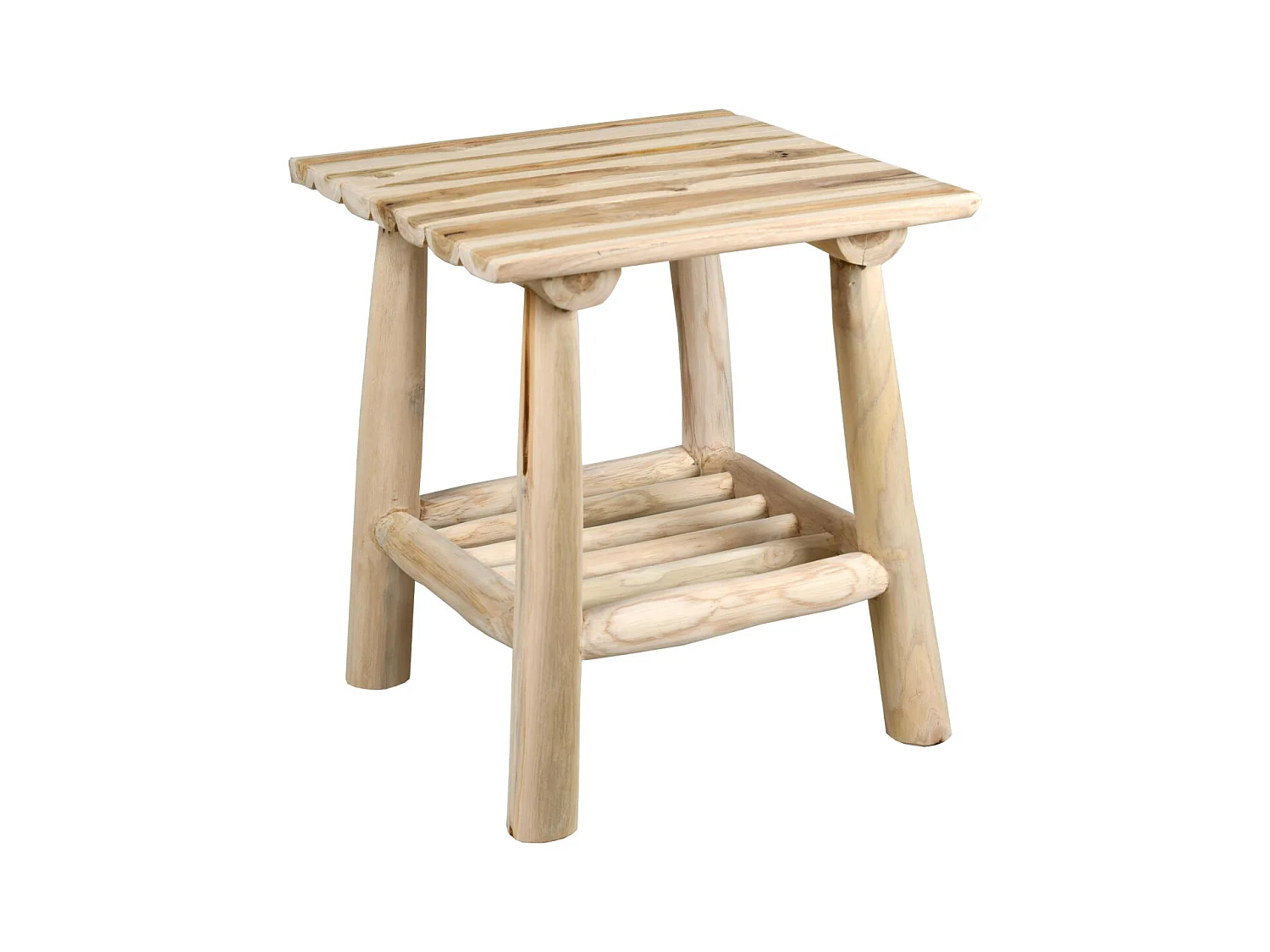 Table basse carrée en teck naturel Arthur