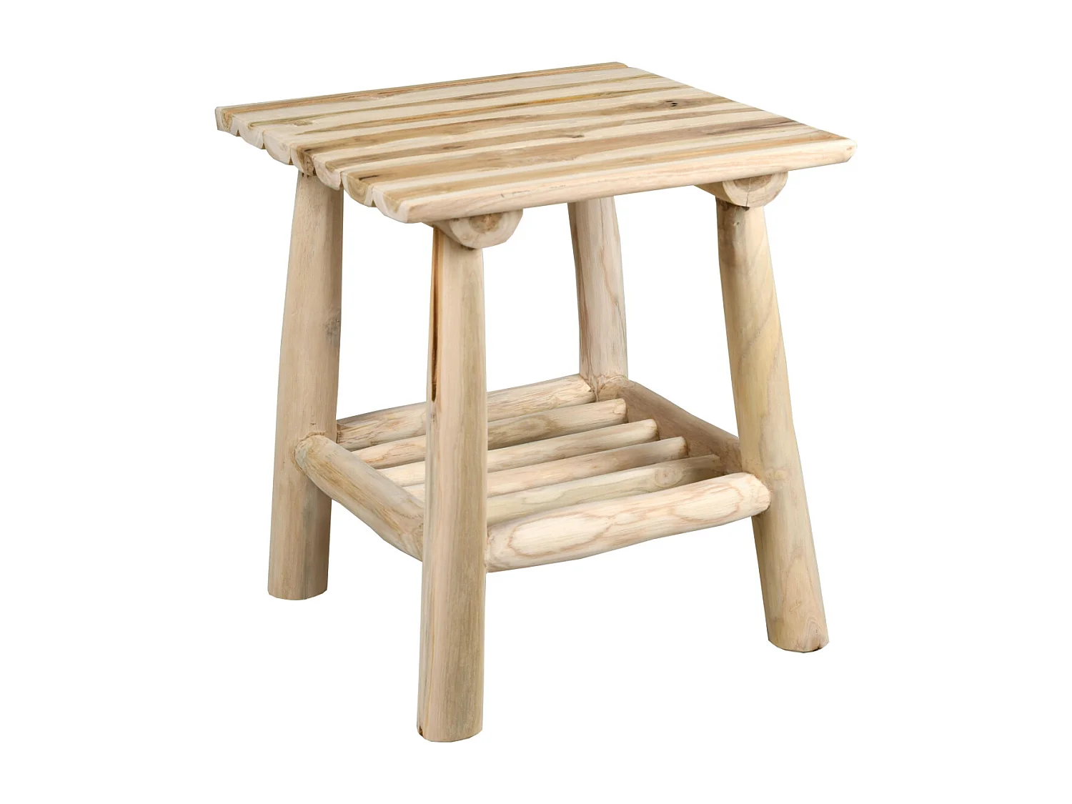 Table basse carrée en teck naturel Arthur