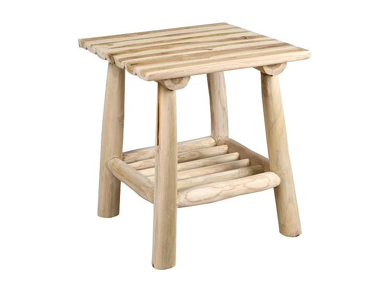 Table basse carrée en teck naturel Arthur