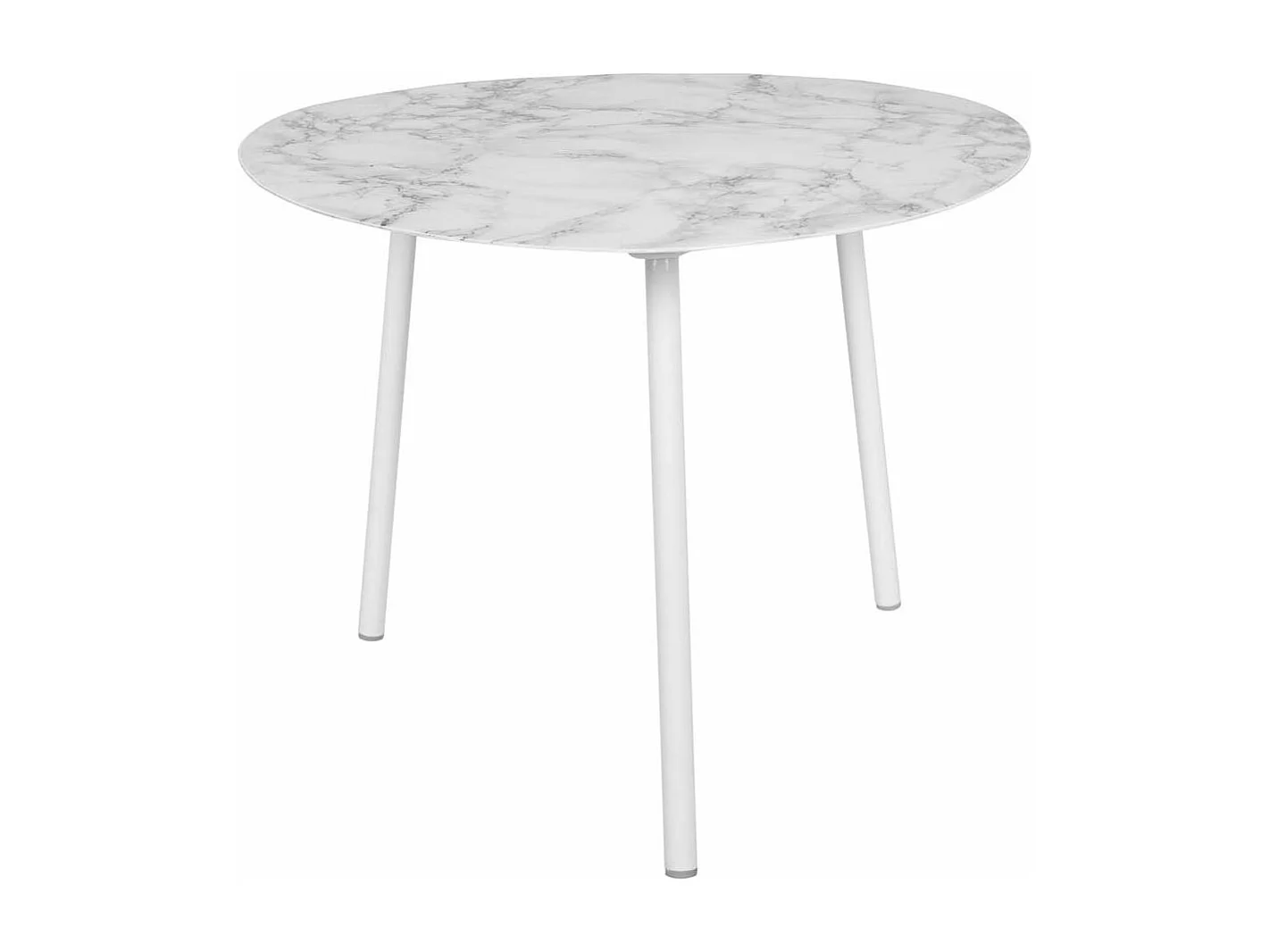 Table basse en métal imitation marbre Ovoid 67 x 60 cm