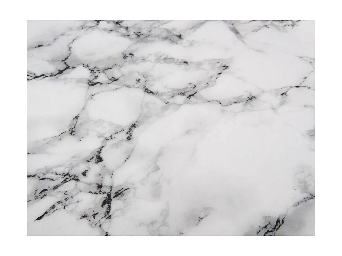 Table basse en métal imitation marbre Ovoid 67 x 60 cm