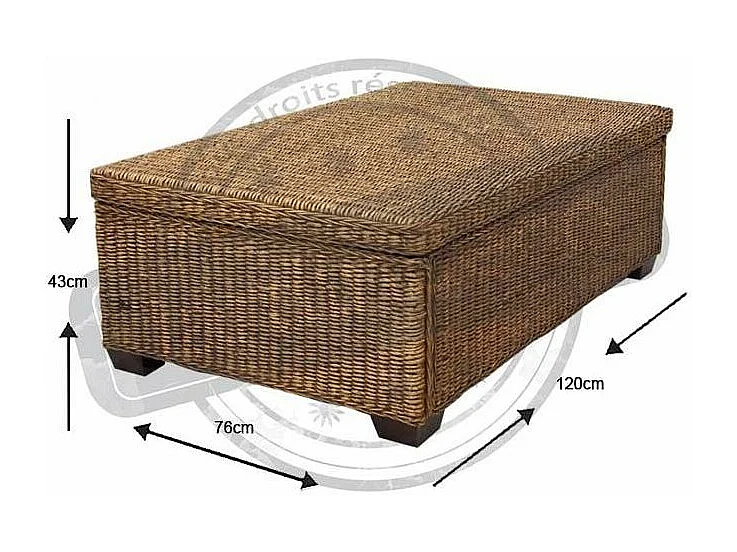 Table basse en jacinthe