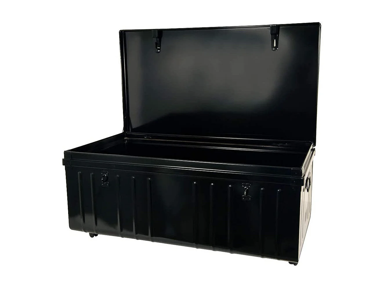 Table basse malle en métal noir Terra L100xH40xP55
