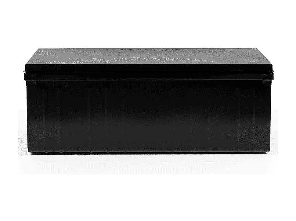 Table basse malle en métal noir Terra L100xH40xP55