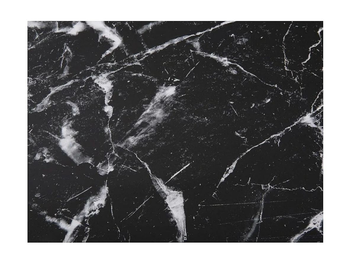 Table basse en métal imitation marbre Ovoid 67 x 60 cm