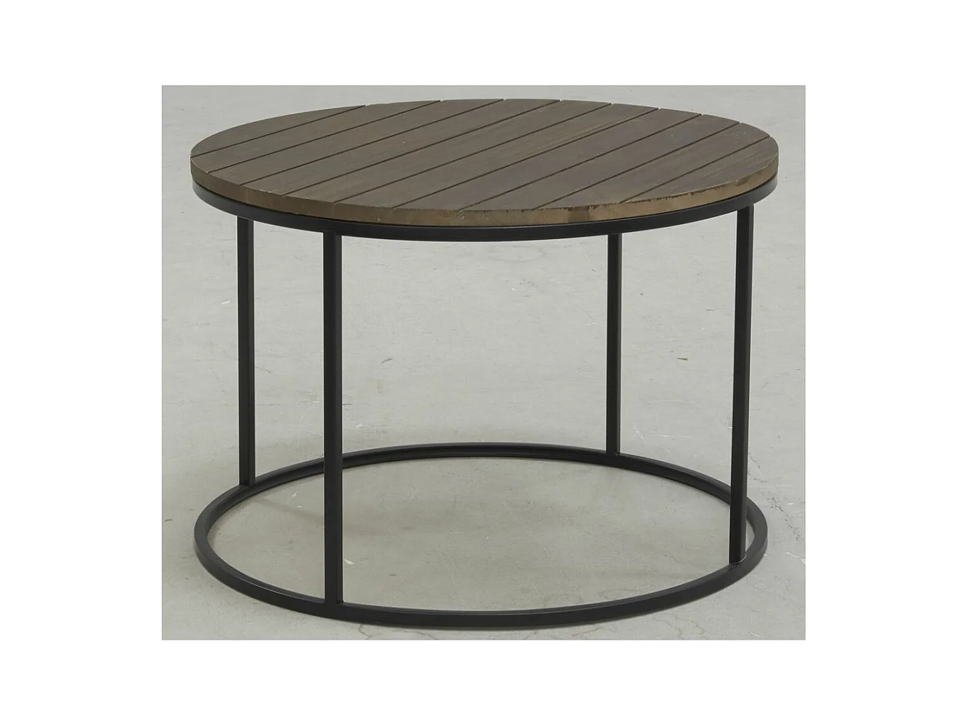 Tables basses en métal et bois (Lot de 2)