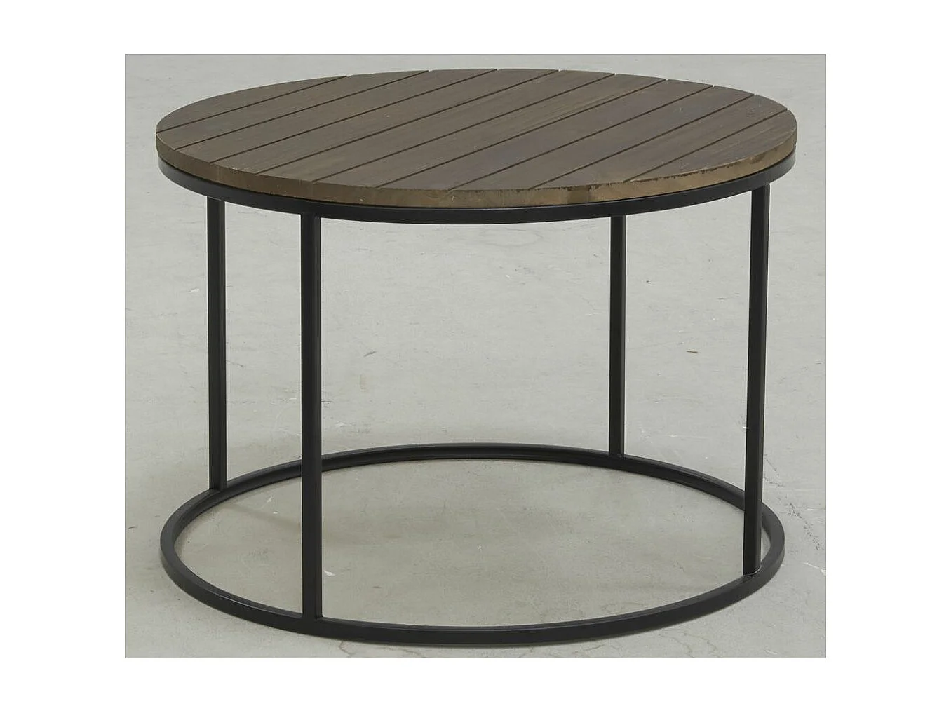 Tables basses en métal et bois (Lot de 2)
