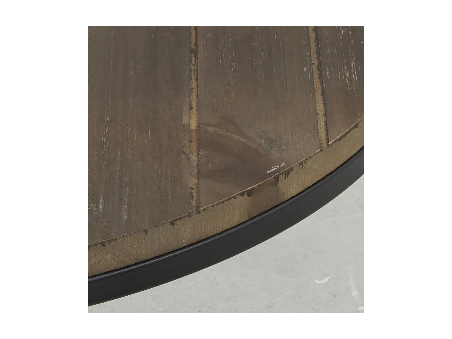 Tables basses en métal et bois (Lot de 2)