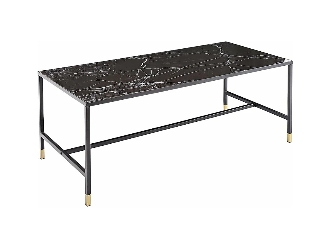 Table Basse Design en Verre "Dipp" 130cm Noir