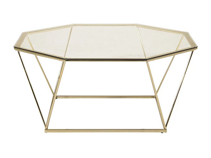 Table Basse Design en Verre "Osterlen" 100cm Or