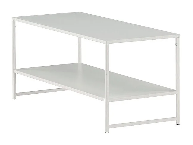 Staal salontafel 101,6x43,2cm wit.