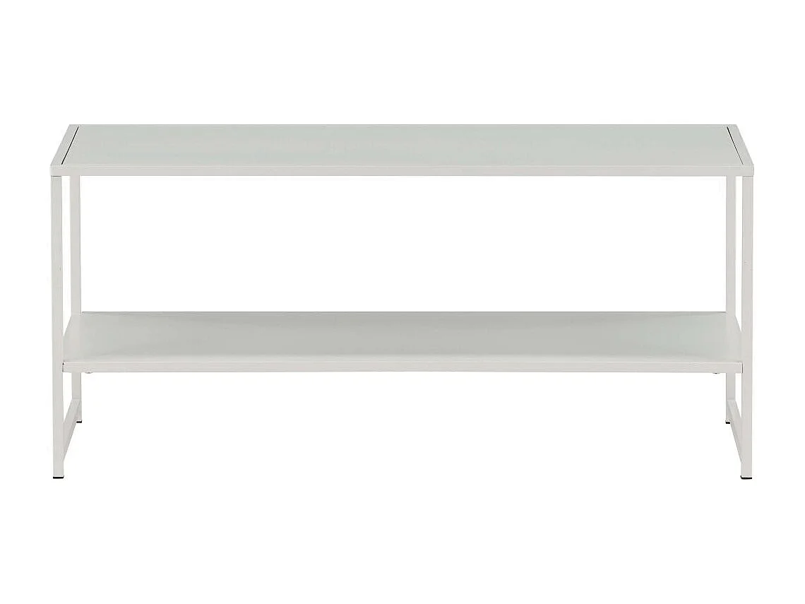 Staal salontafel 101,6x43,2cm wit.