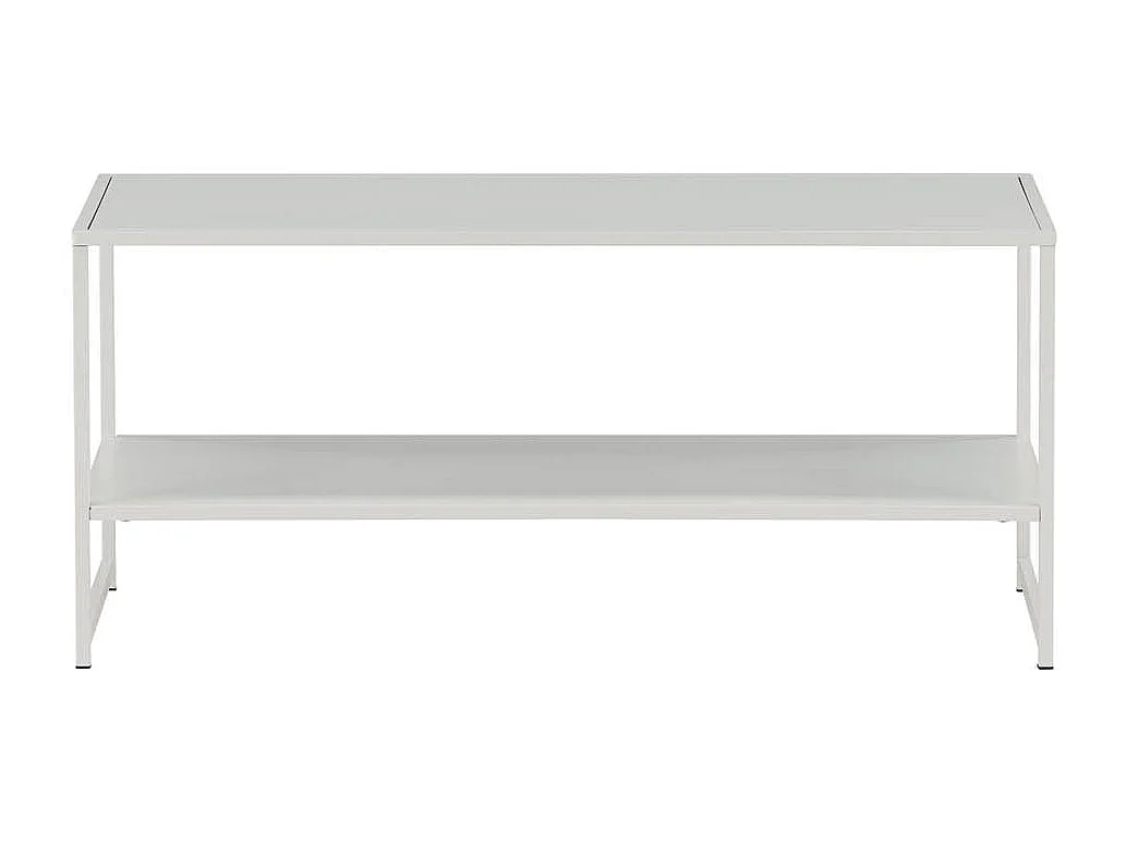 Staal salontafel 101,6x43,2cm wit.
