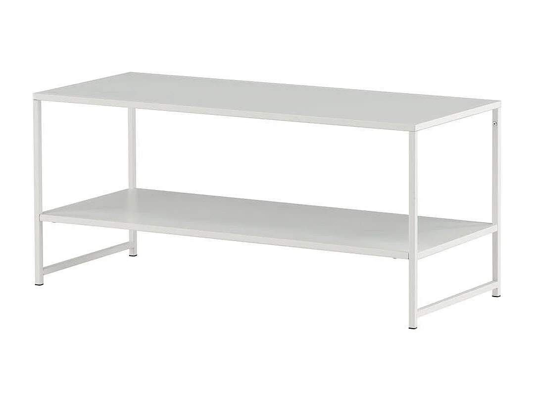 Staal salontafel 101,6x43,2cm wit.
