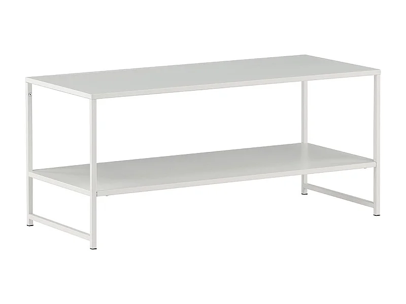 Staal salontafel 101,6x43,2cm wit.