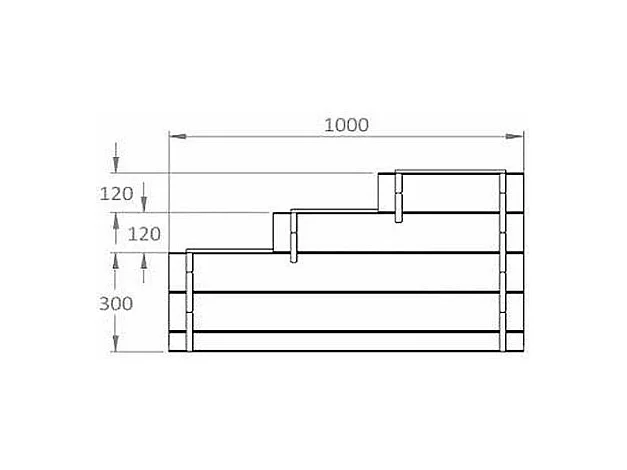 Carré potager 3 étages Up