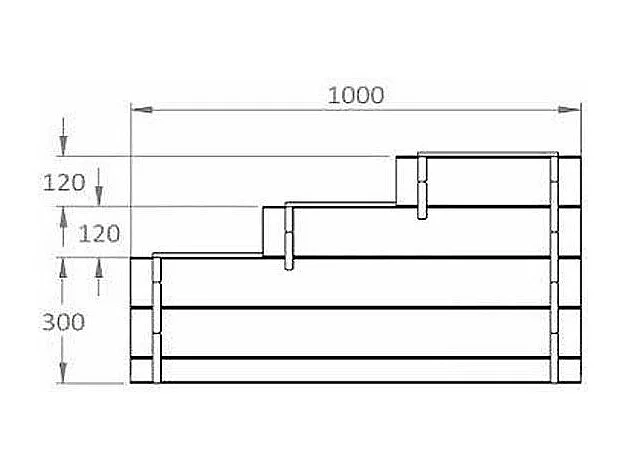 Carré potager 3 étages Up