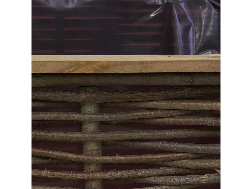 Potager carré en noisetier et pin