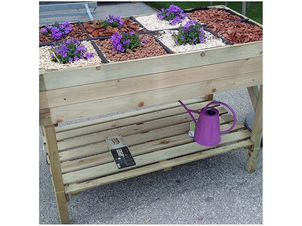 Potager surélevé 8 carrés en pin naturel