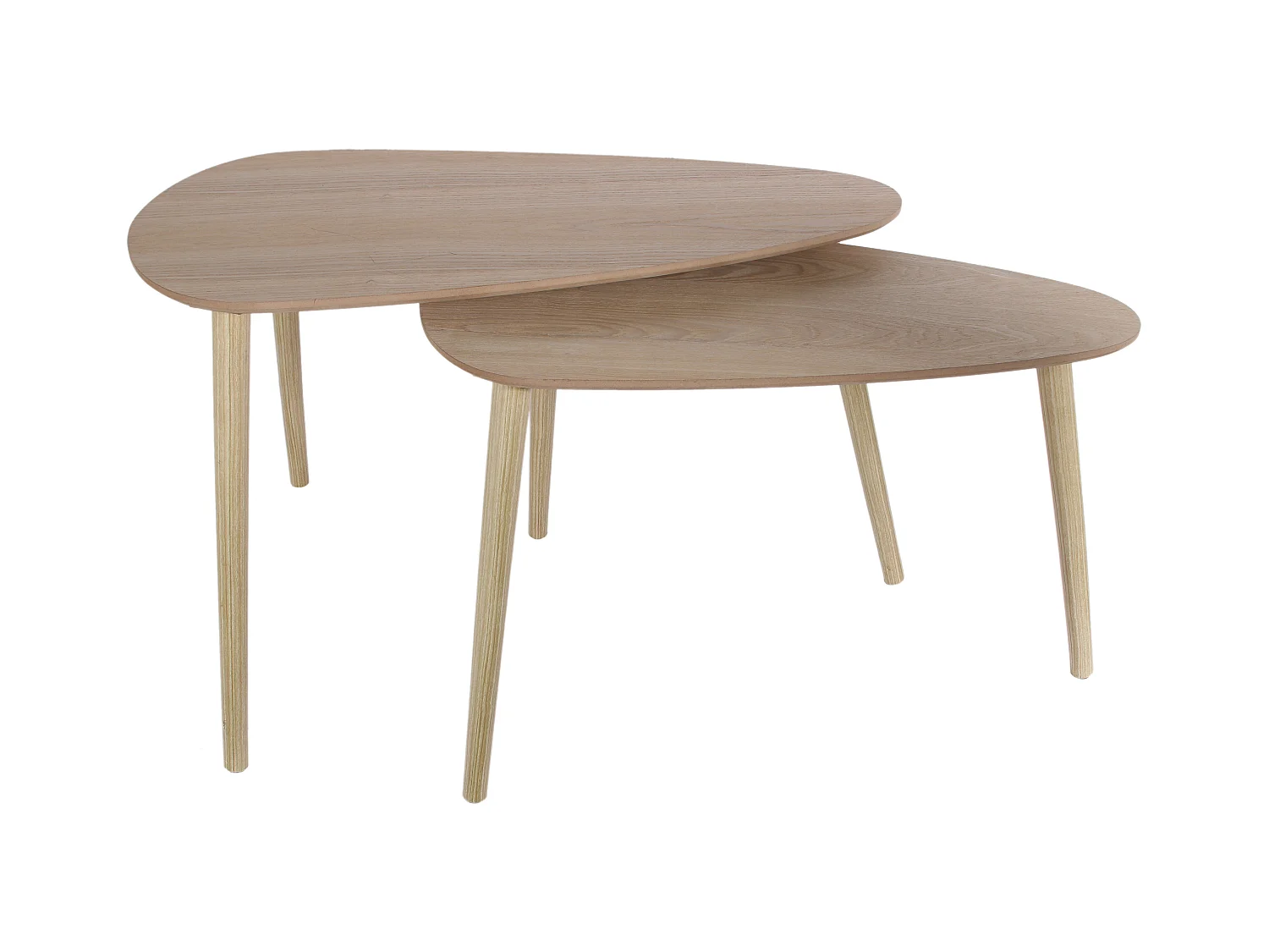 Table Gigogne Bois Galet X2 Beige