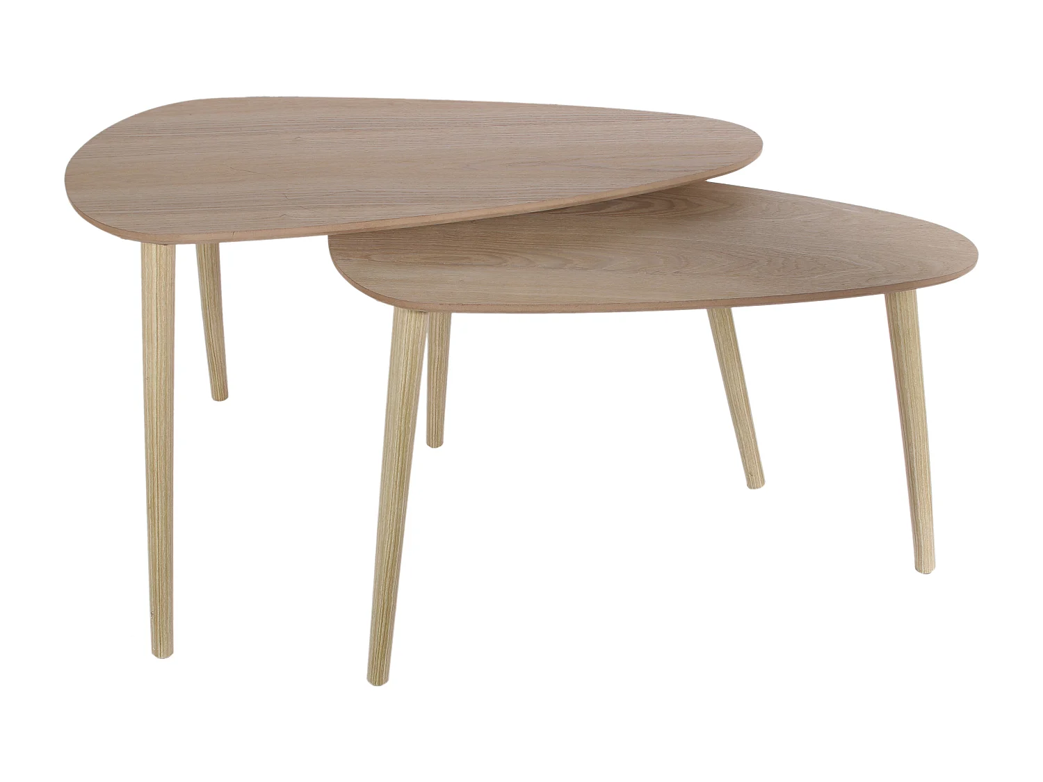 Table Gigogne Bois Galet X2 Beige