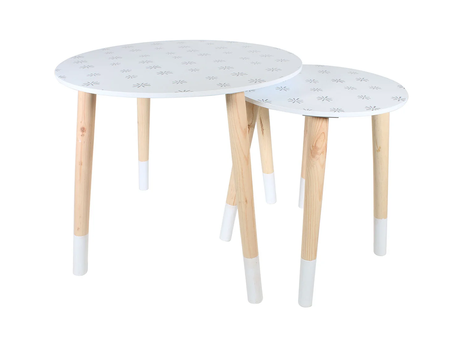 Tables Basses X2 Blanc, Bleu