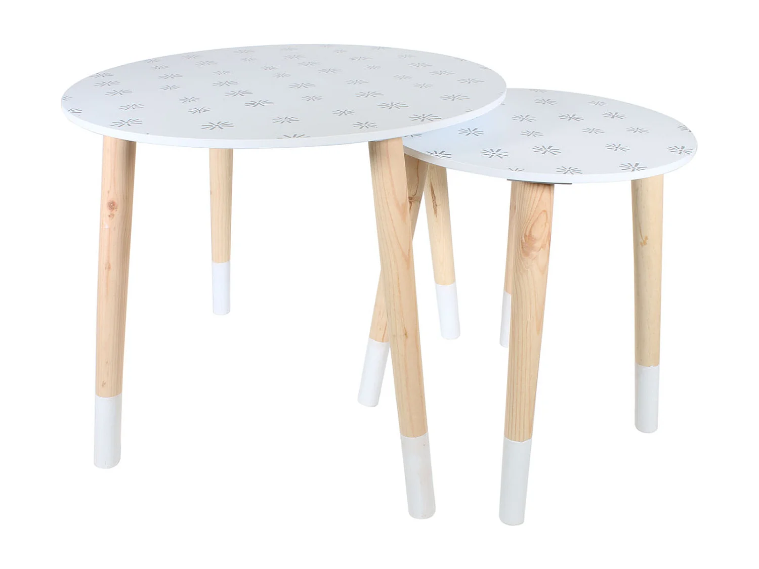 Tables Basses X2 Blanc, Bleu